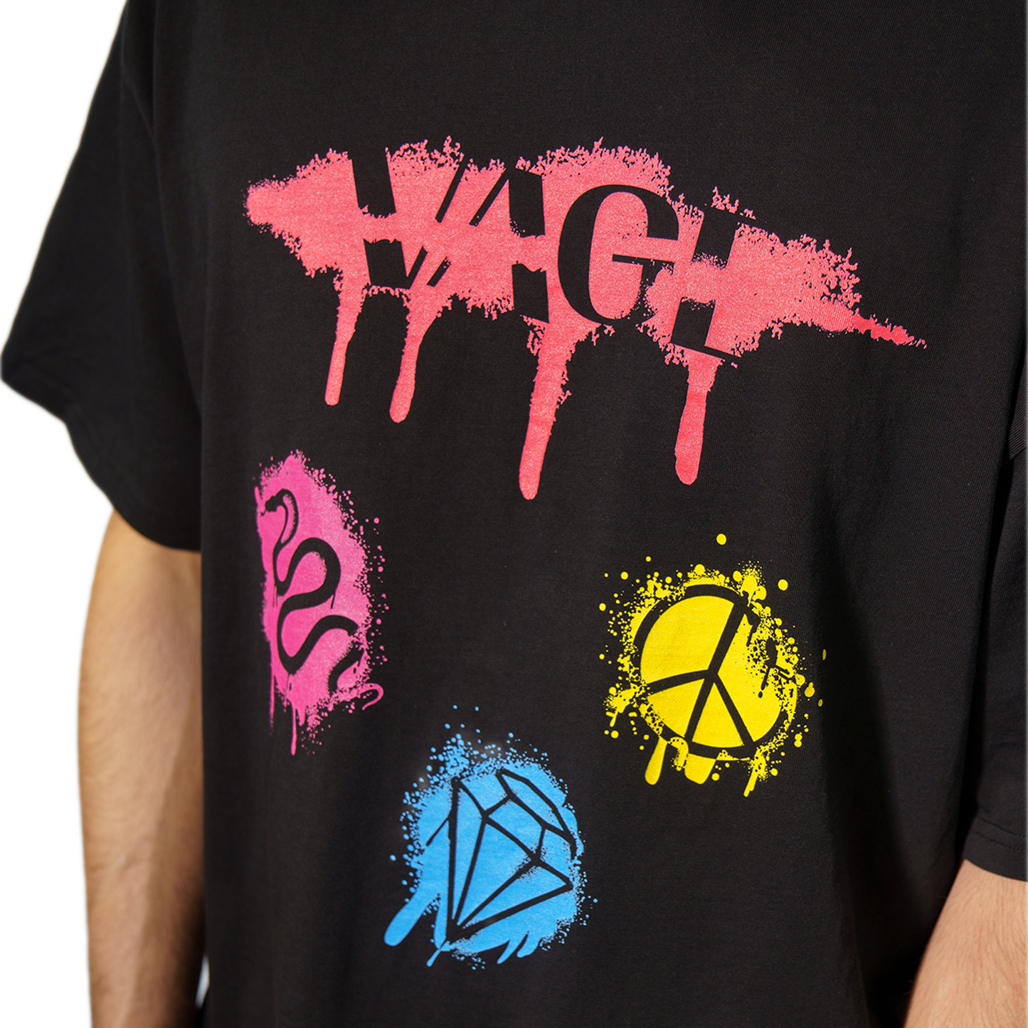 "IDENTITY" oversized tee black