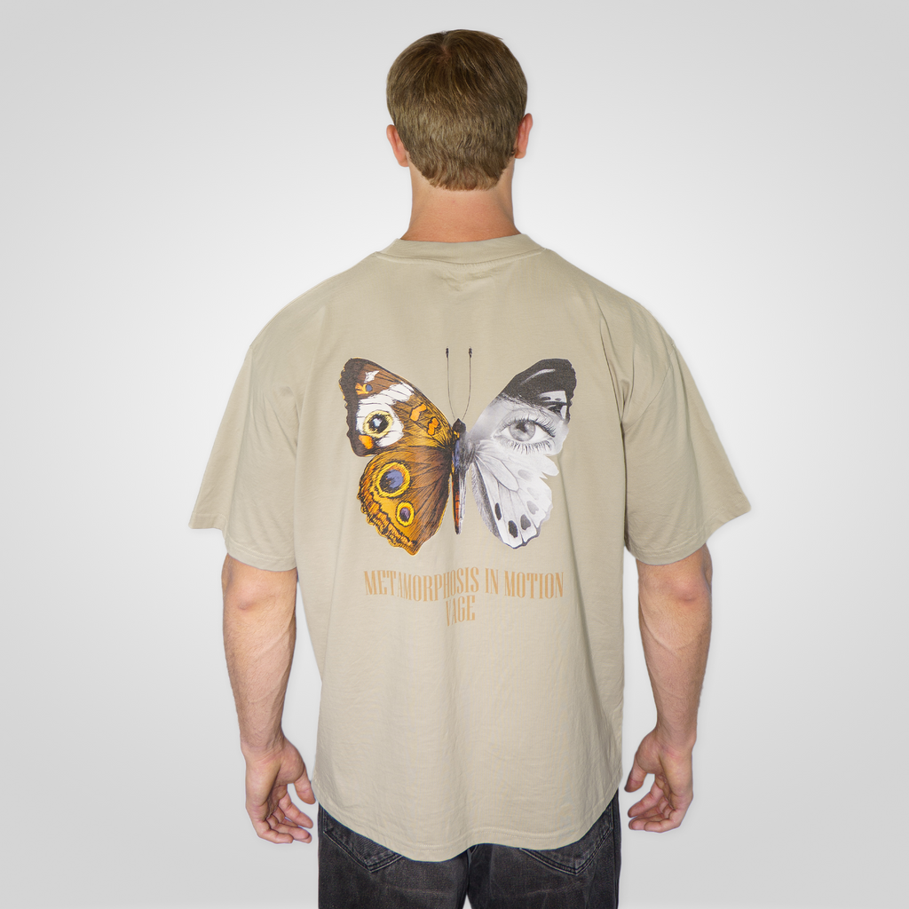 "METAMORPHOSIS" oversized tee stone