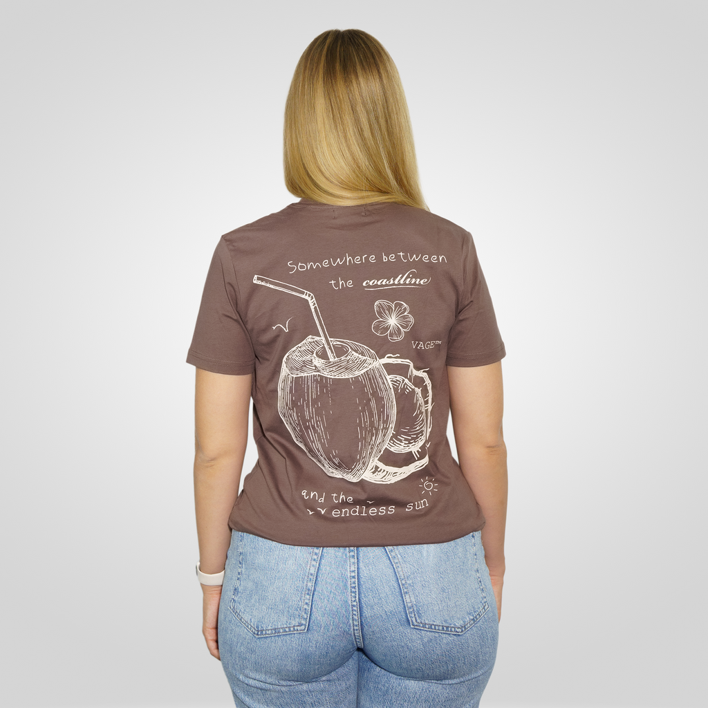 "COCONUT" regular tee cocoa woman