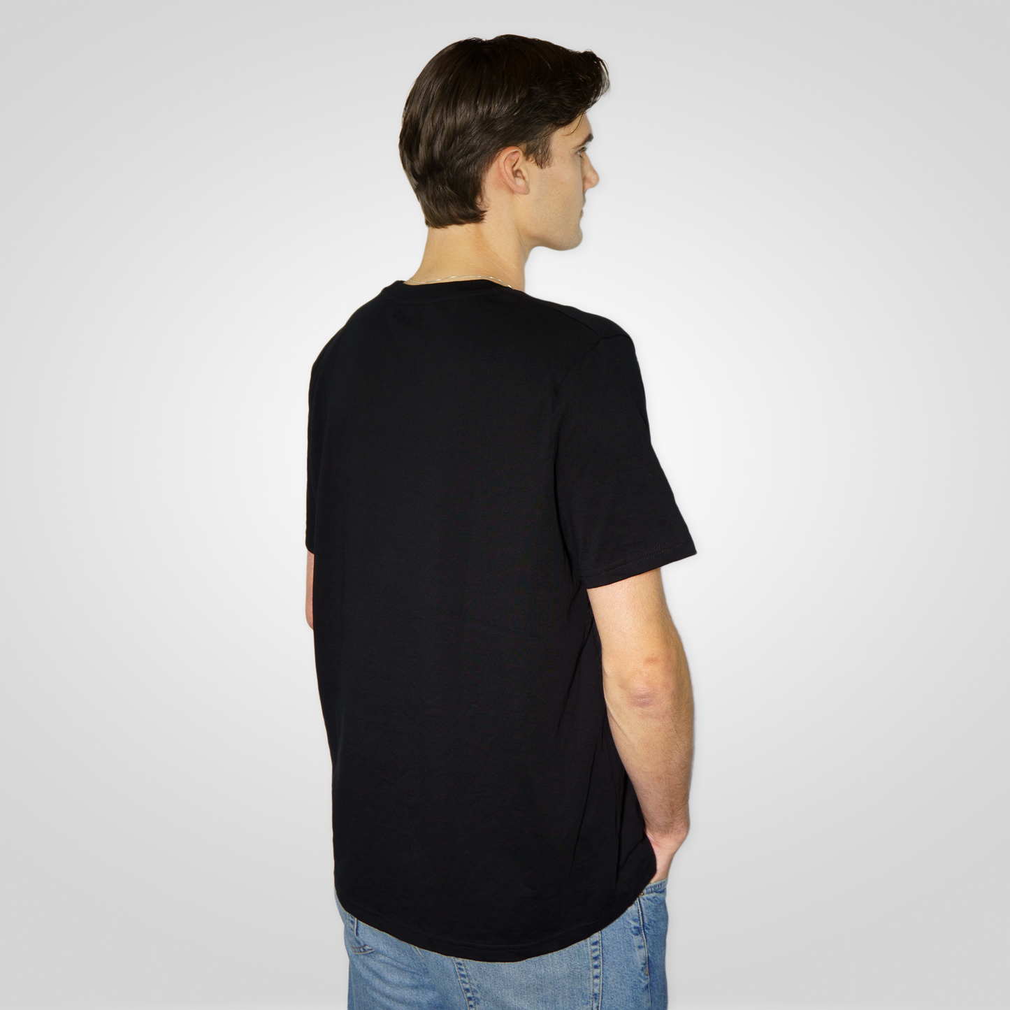 "BASIC" regular tee black