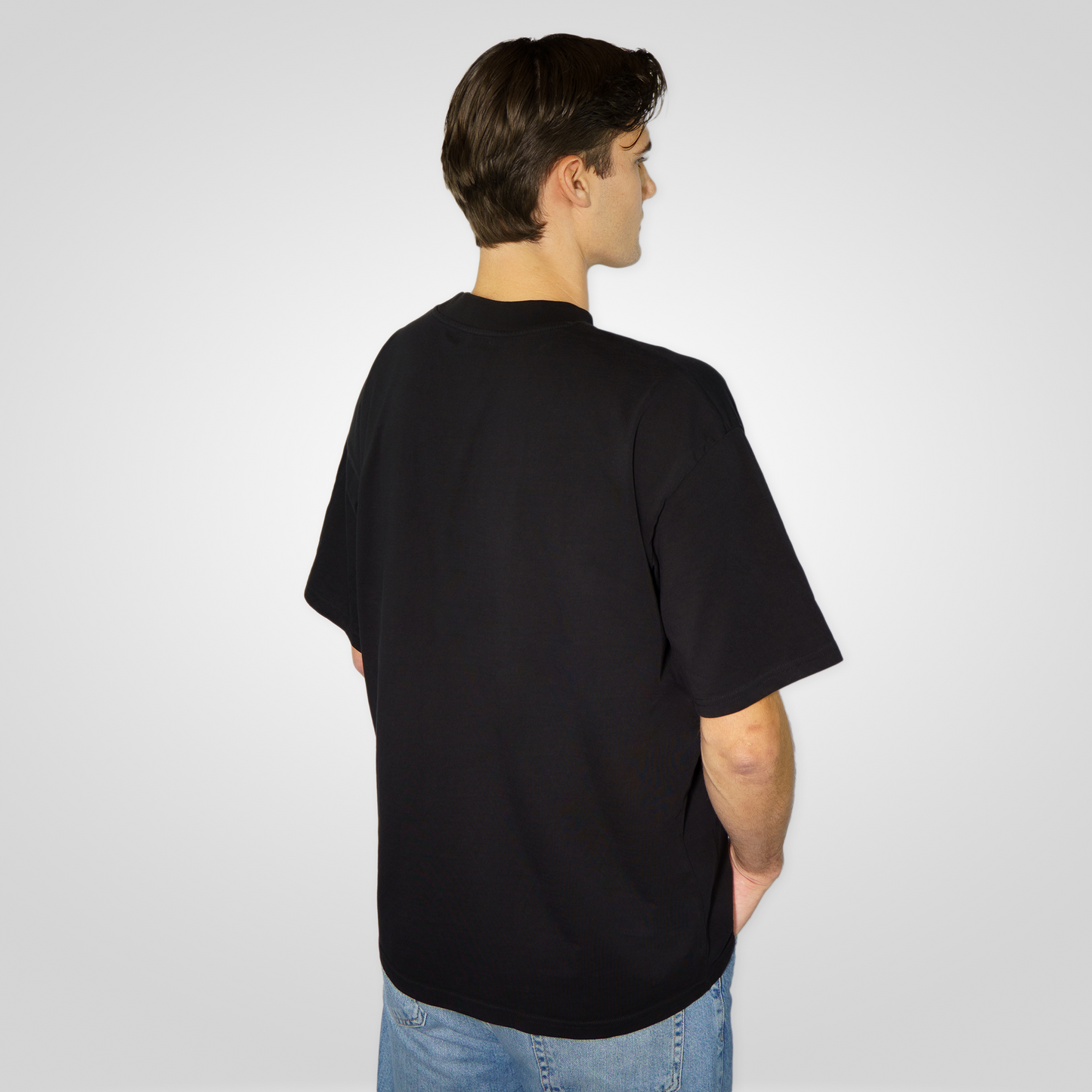 "IDENTITY" oversized tee black