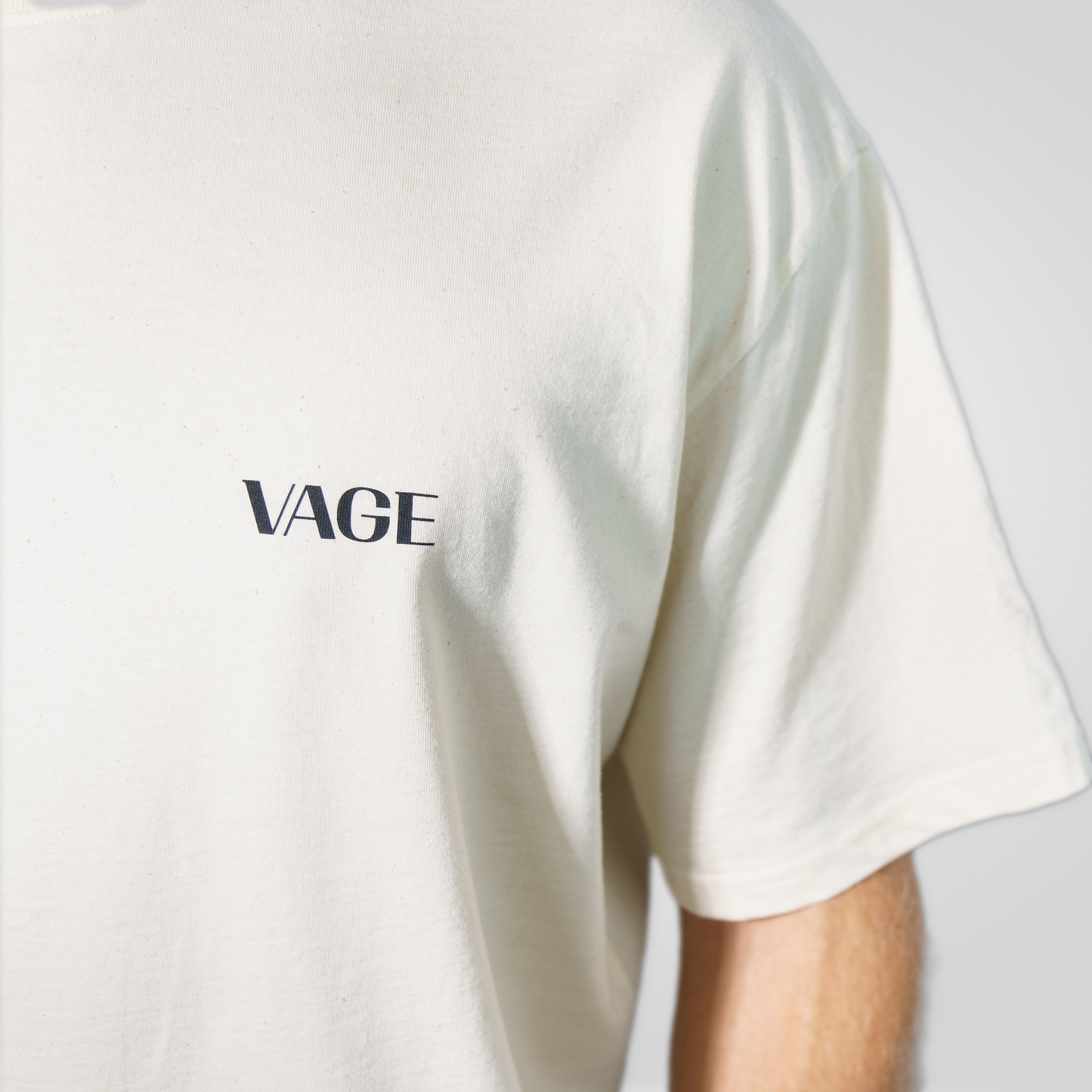 "AMORE" oversized tee natural raw