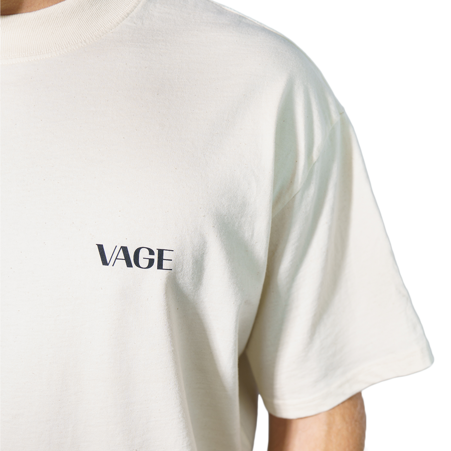 "AMORE" oversized tee natural raw