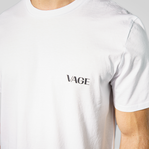 "BASIC" regular tee white