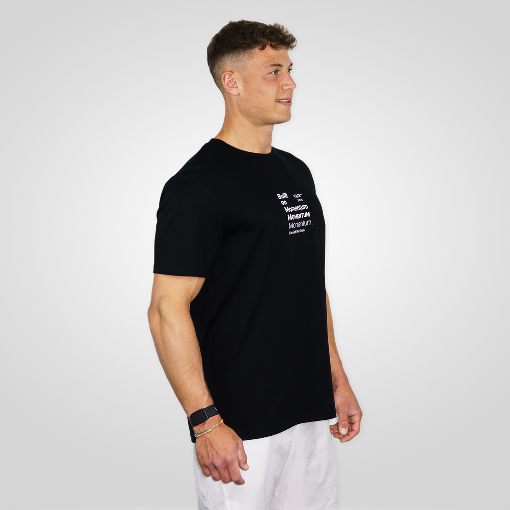 "MOMENTUM" regular tee black
