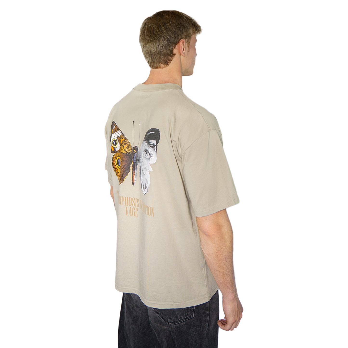 "METAMORPHOSIS" oversized tee stone