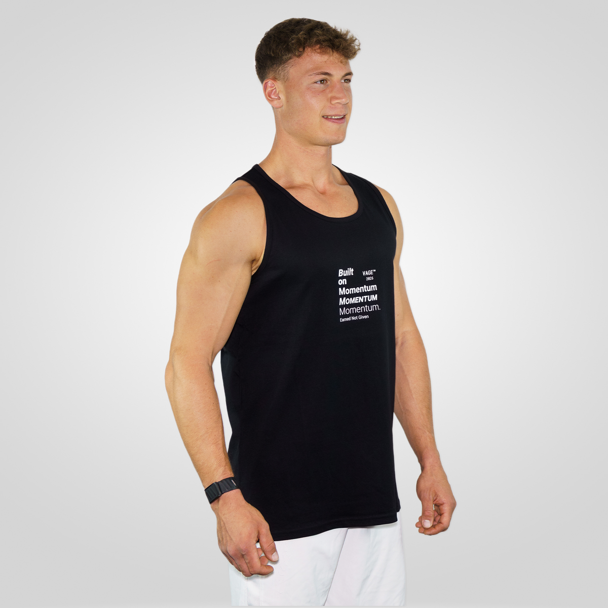 "MOMENTUM" tanktop black