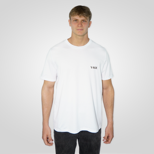 "BASIC" regular tee white