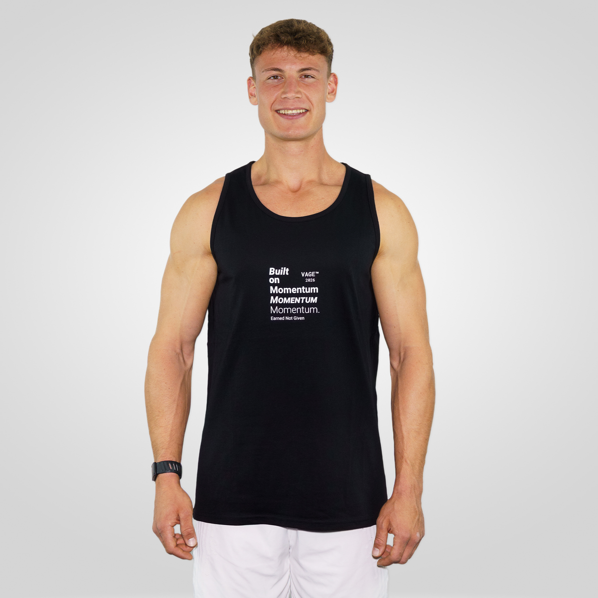 "MOMENTUM" tanktop black