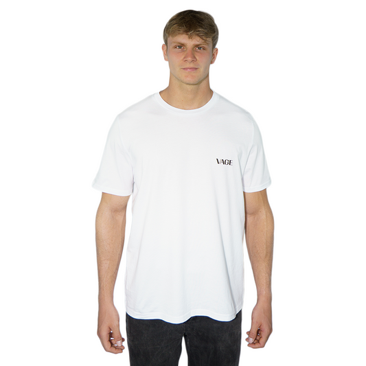 "BASIC" regular tee white