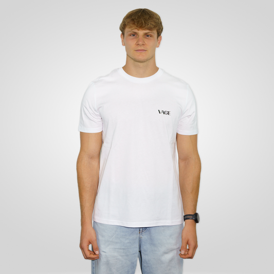 "BASIC" regular tee white