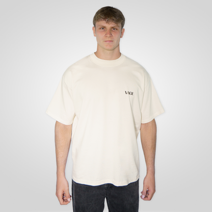 "AMORE" oversized tee natural raw